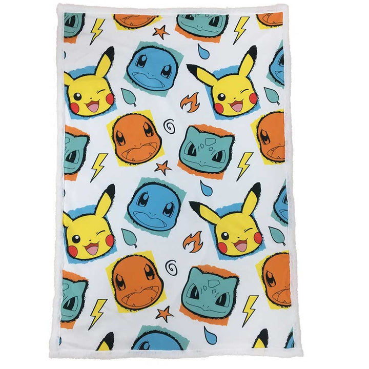 Pokemon Starter Throw Featuring Faces 100 x 150cm