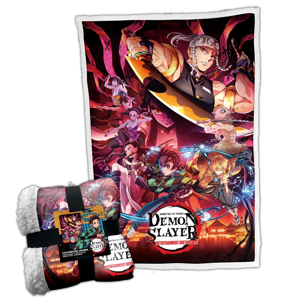 Demon Slayer Entertainment District Arc Fleece Throw