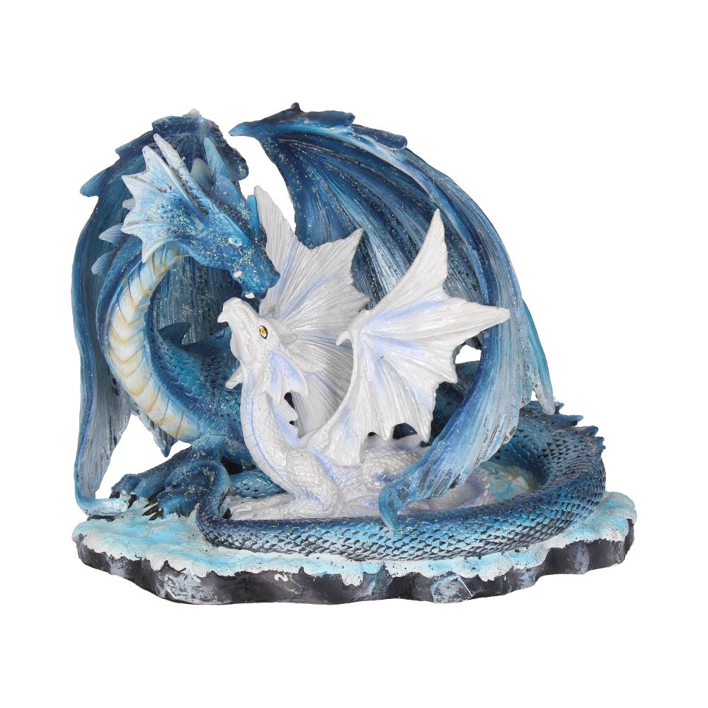 Mothers Love Blue Dragon and White Dragonling Figurine 18cm