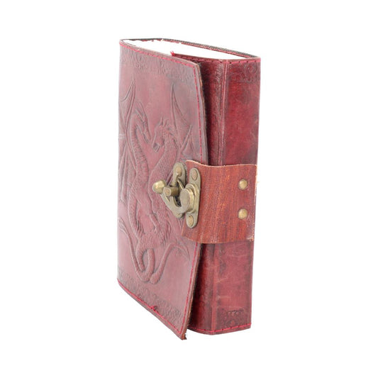 Lockable Double Dragon Leather Embossed Journal 2