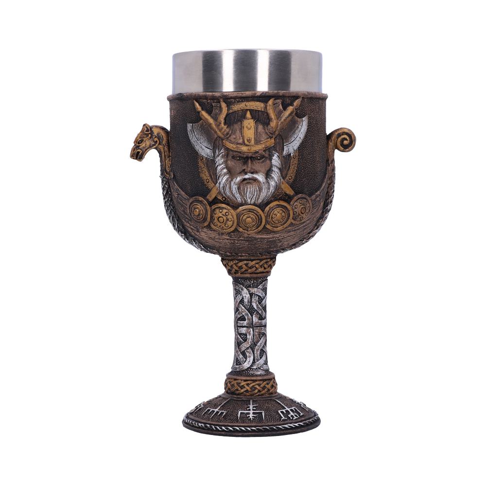 Valhalla Goblet Viking Dragon Boat Wine Glass 17cm