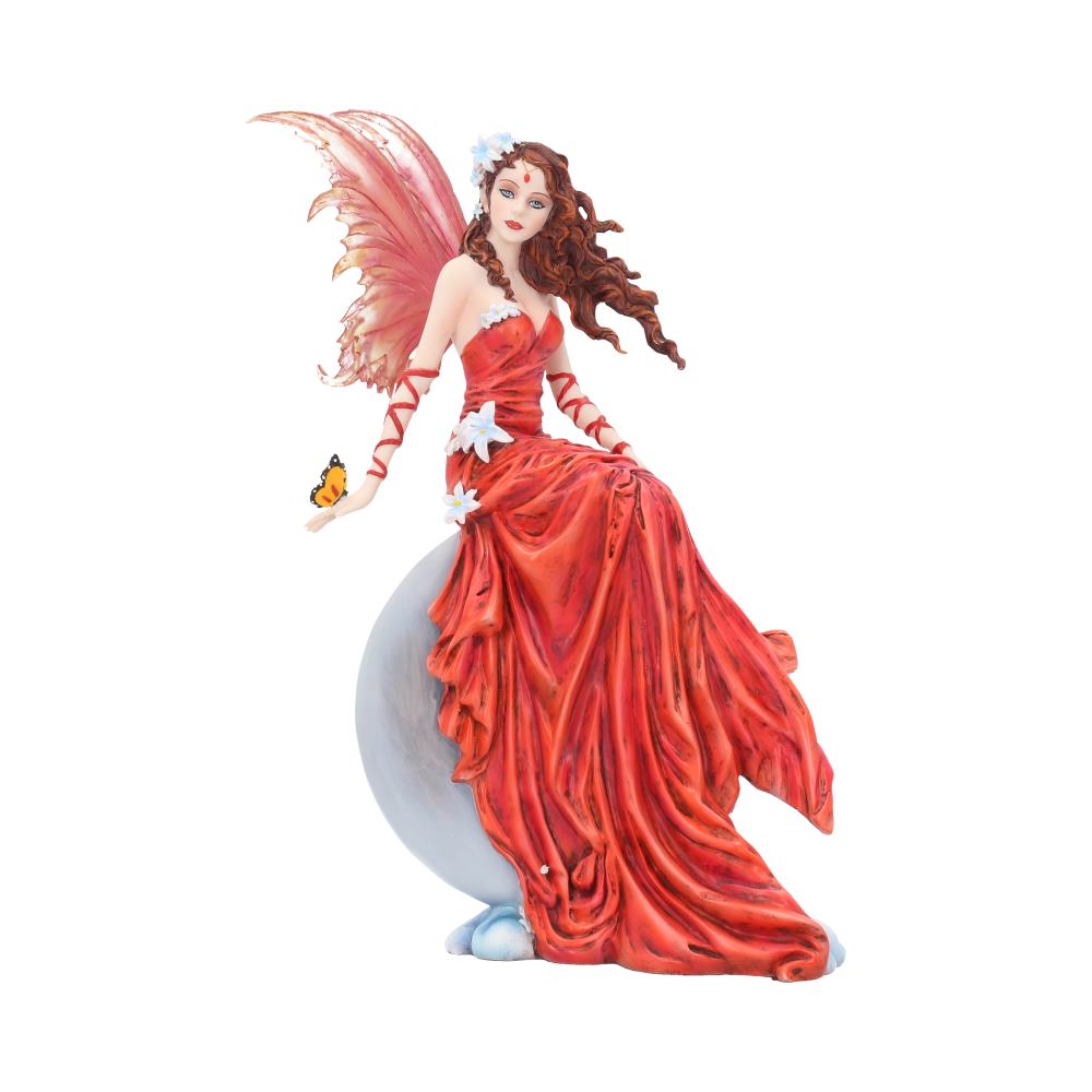 Nene Thomas Crimsonlily Red Moon Fairy and Butterfly Companion Figurine by 28.5cm