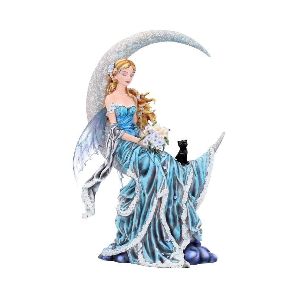 Nene Thomas Wind Moon Blue Crescent Fairy and Cat Companion Figurine 28.5cm