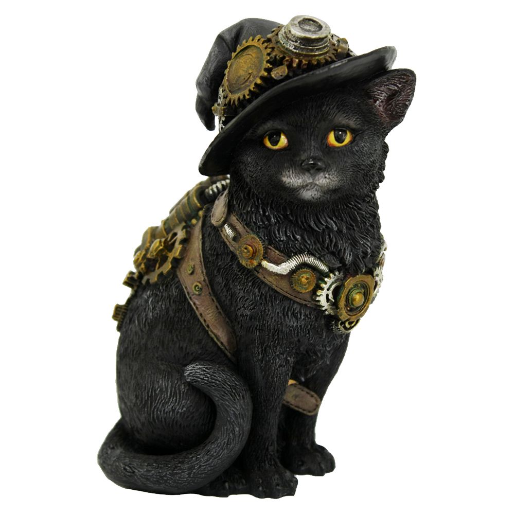 Clockwork Kitty Figurine Steampunk Cat Ornament 16.5cm