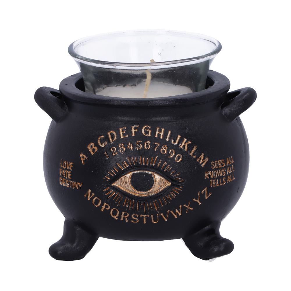 All Seeing Eye Witches Cauldron Tealight Candle Holder 9cm