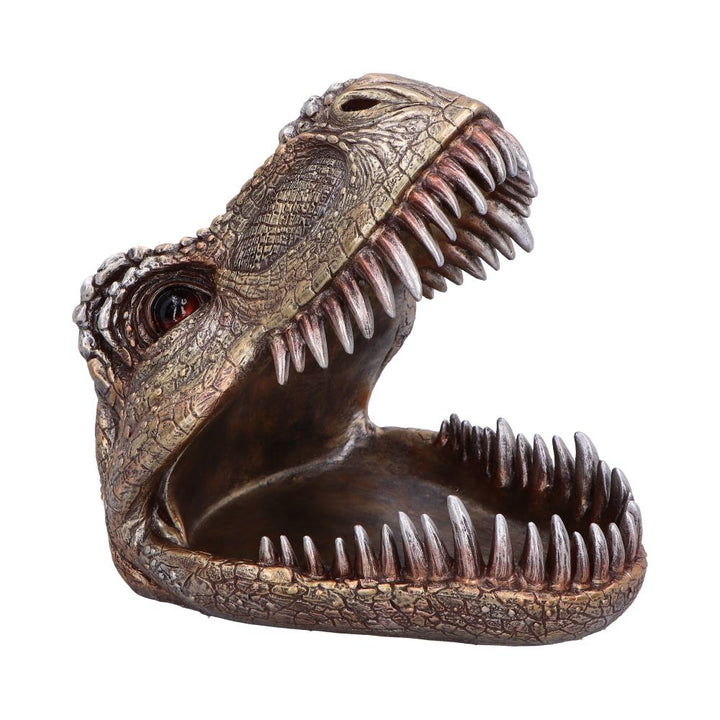 Metallic Tyrannosaurus Rex Head Trinket Dish 24cm