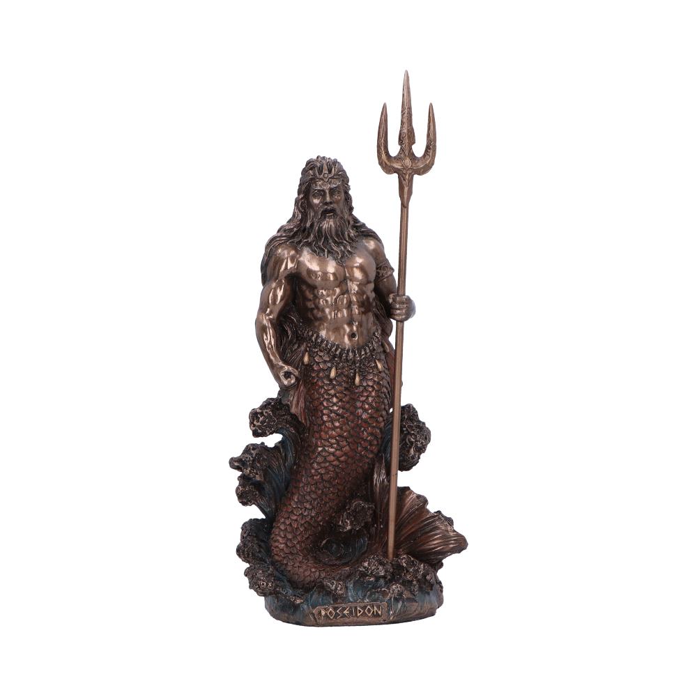 Poseidon God of the Sea Medium Bronze Figurine 18.5cm