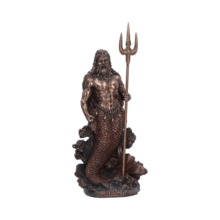 Poseidon God of the Sea Medium Bronze Figurine 18.5cm