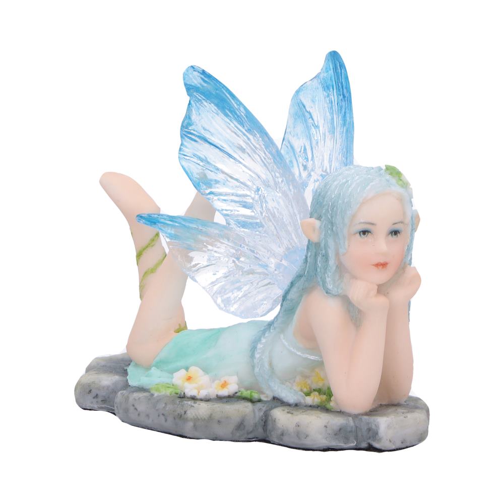 Amelia Nature Fairy Figurine with Clear Blue Wings 6cm