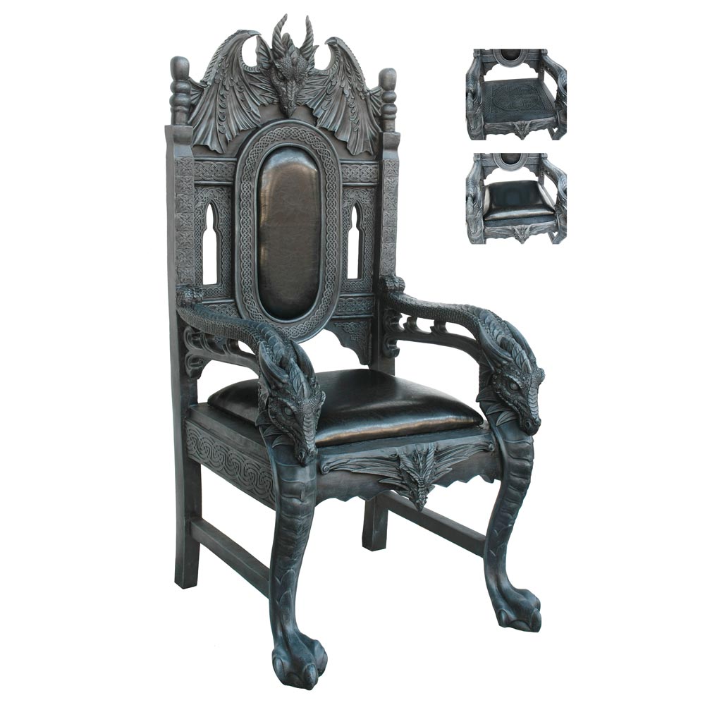 Black Dragon Full Size Throne 130cm