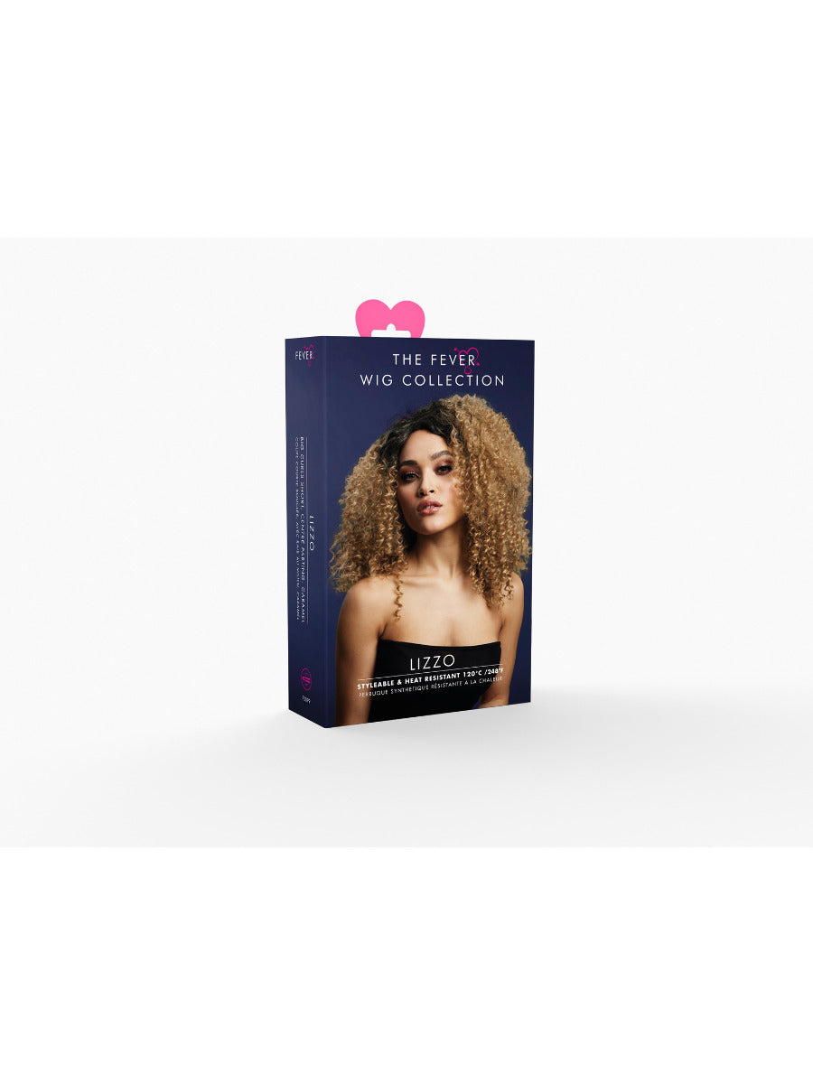 Lizzo Wig Caramel Big Curls Short Centre Parting 40cm 3