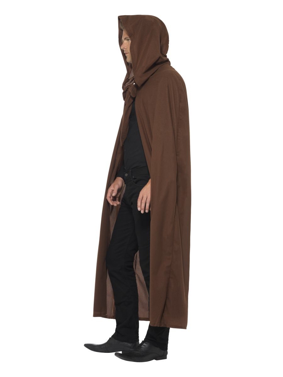 Gravekeeper Hooded Cloak Adult Brown for Halloween