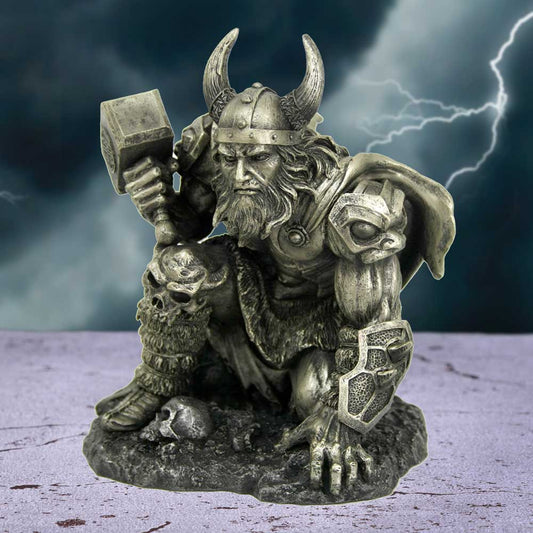 Metallic Norse God Thunder of Thor Figurine 19cm 2