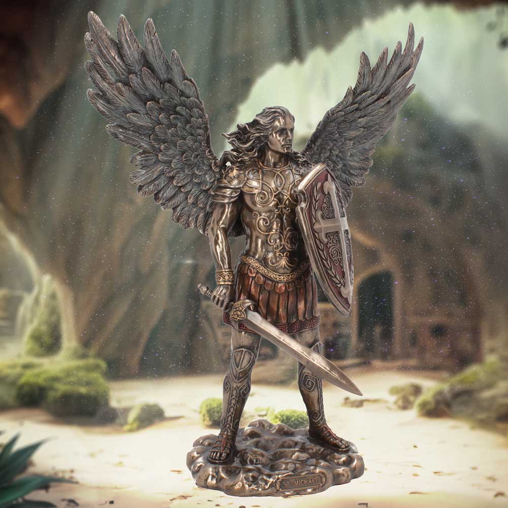 Saint Michael the Archangel Figurine Angel Ornament 35.5cm Polyresin Statue 7