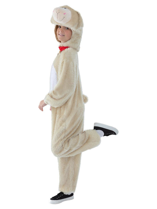 Lamb Costume Kids Cream Jumpsuit Hood 2