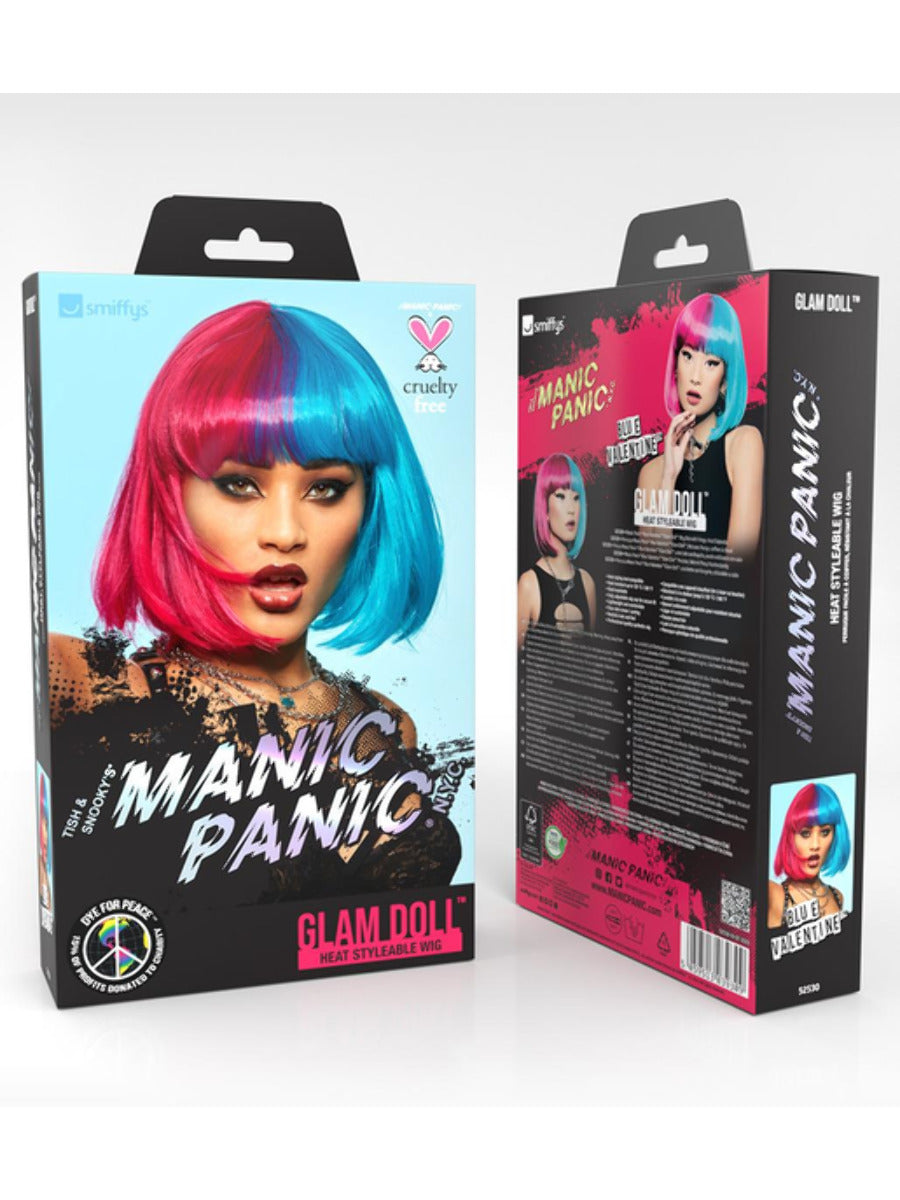 Manic Panic Blue Valentine Glam Doll Wig 5