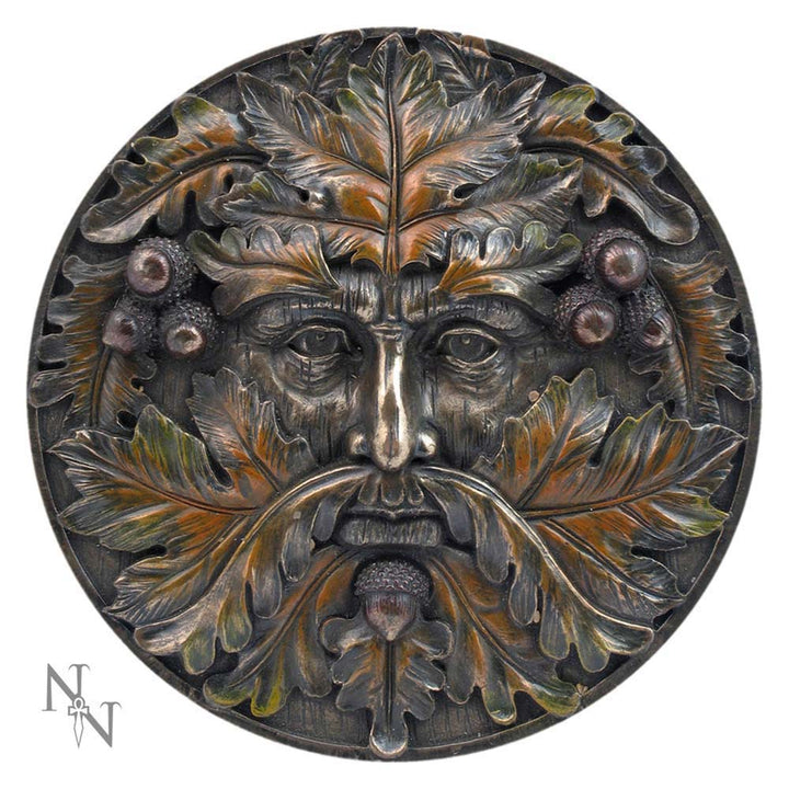 Bronzed Autumn Equinox Tree Spirit Wall Plaque 14.5cm