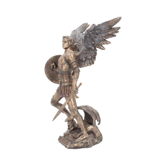 Bronzed Archangel Michael Religious Figurine 33cm 2
