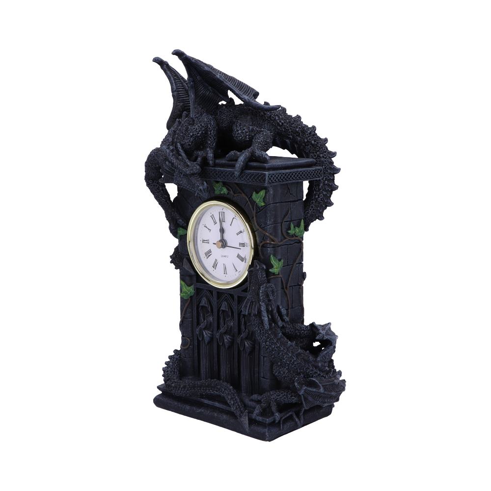 Duelling Dragons Clock Dragon Ivy Mantel 26cm