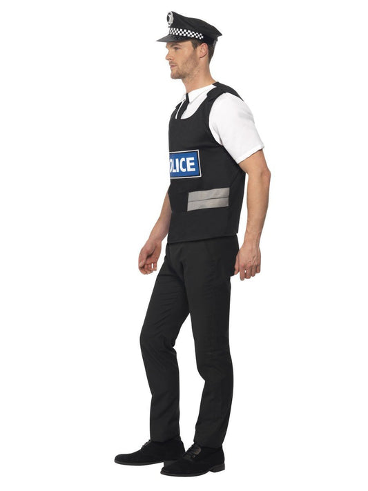 Policeman Costume Instant Kit Adult Black 2