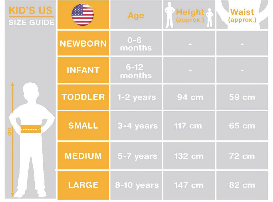 Size Chart Felicity Fox Enchantimals Child Costume