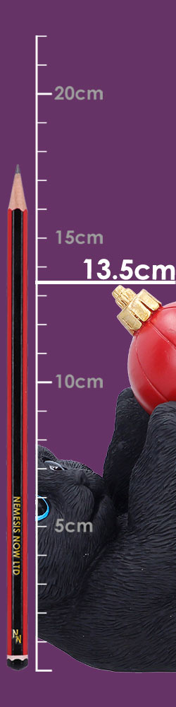 Cat in Santa Hat Playing with Bauble 13.5cm 8