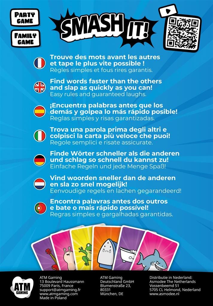 Smash It Word Reflex Party Card Game