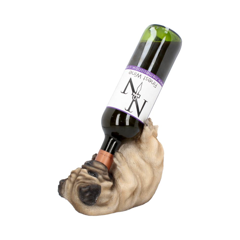 Pug Dog Guzzler Wine Bottle Holder Guzzlers 21.5cm