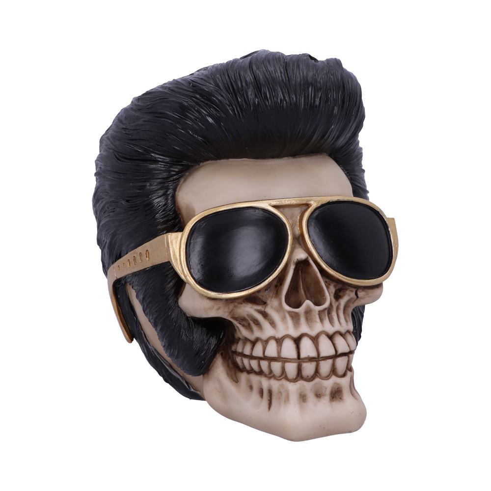 Uh Huh The King Elvis Skull Figurine 17cm