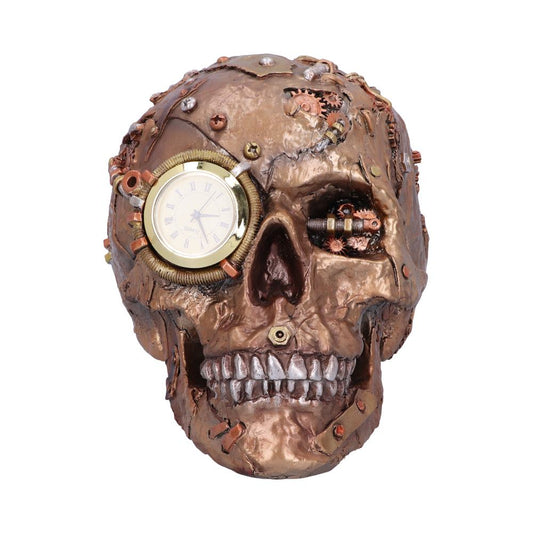 Bronze Scrapped Skull Steampunk Scrap Skeleton Figurine 19cm 2