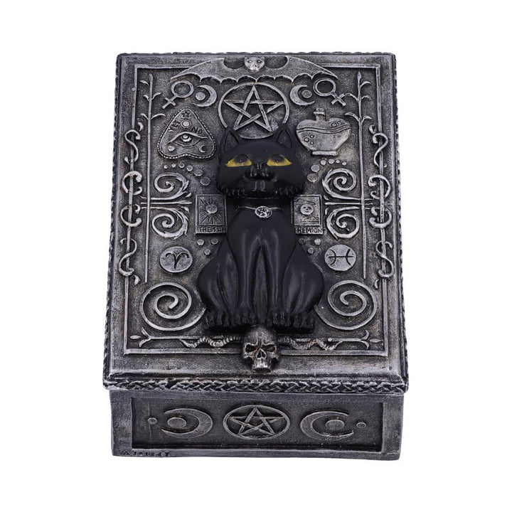 Familiar Spell Black Cat Sigil Trinket Box 13.7cm