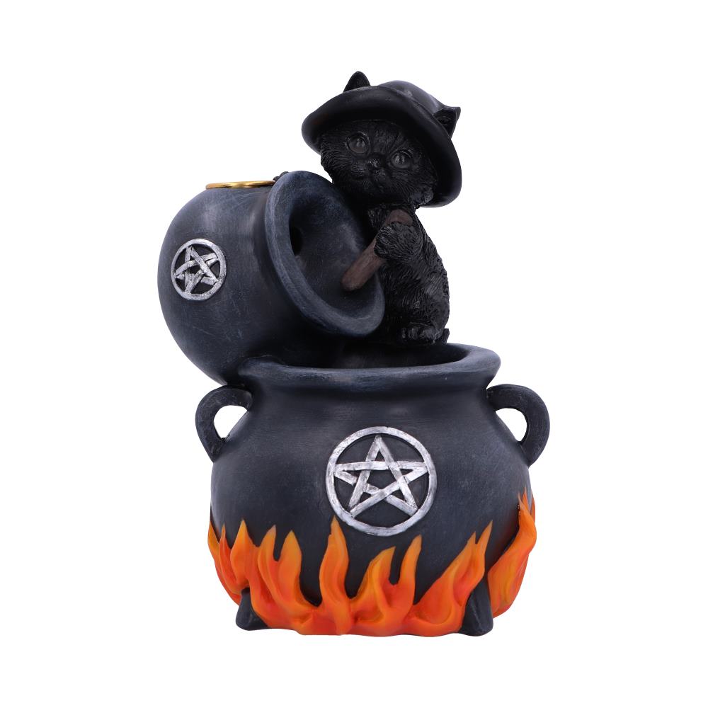 Familiar Brew Black Cat Backflow Incense Burner 18cm 1