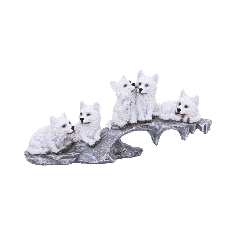 Winter Litter White Wolf Ornament 25cm