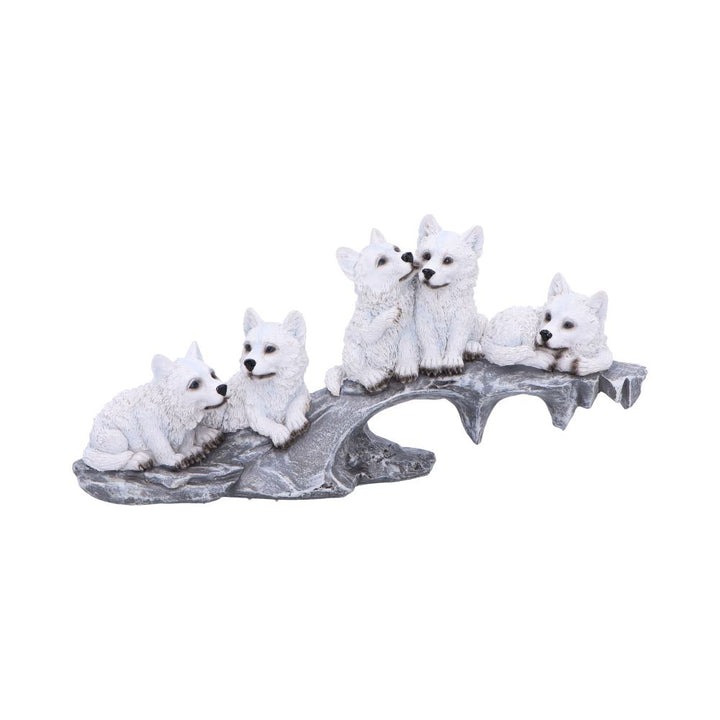 Winter Litter White Wolf Ornament 25cm