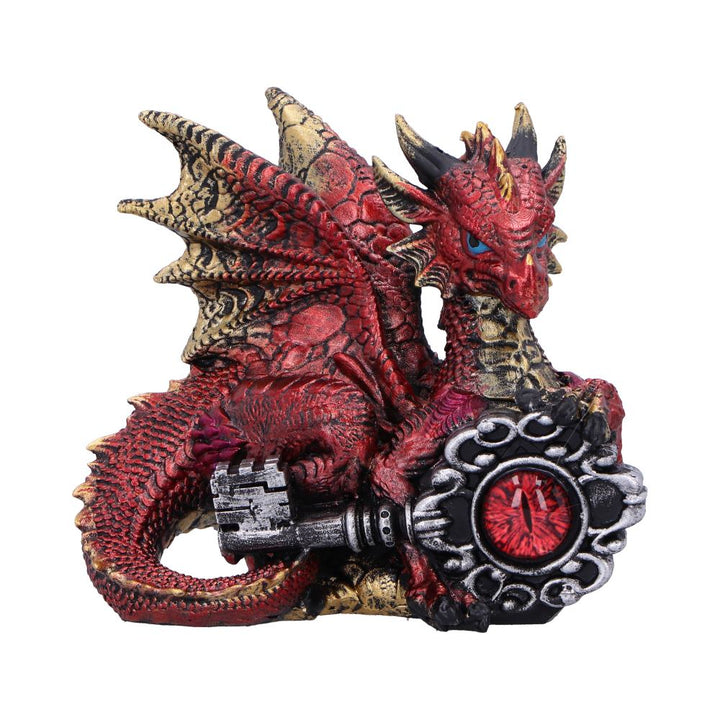 Keeper of the Key Red a Dragon Guardian Figurine 9cm