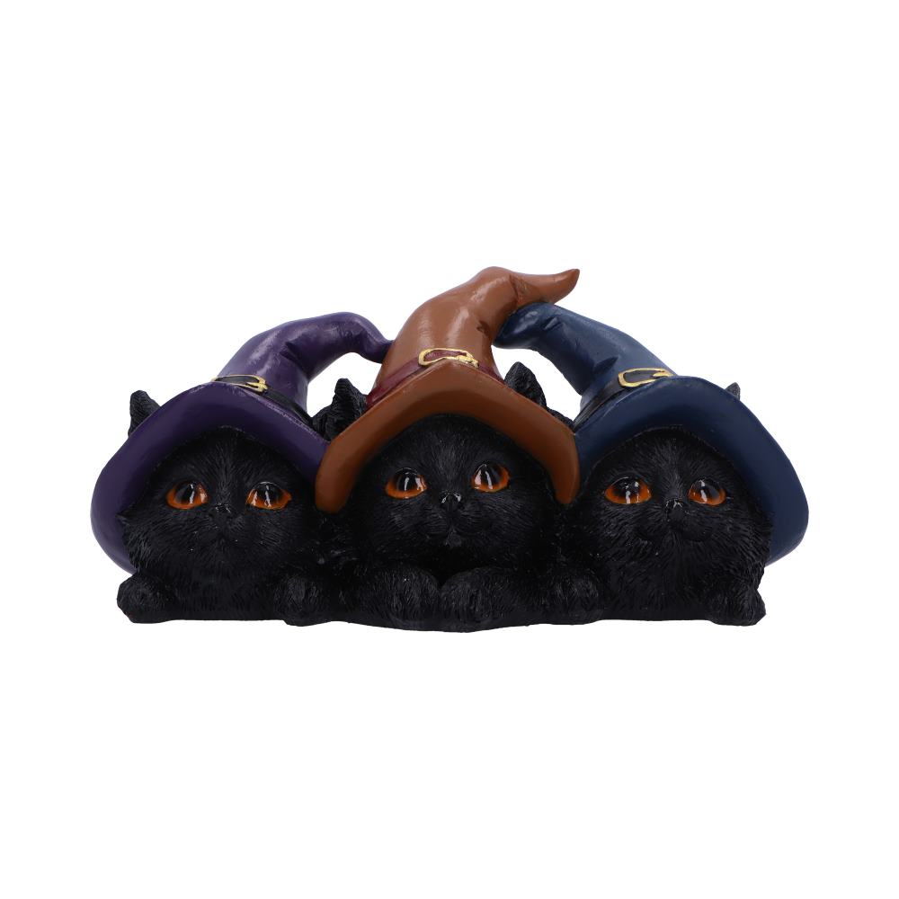 Trio of Mischief Witches Cats Figurine 20cm