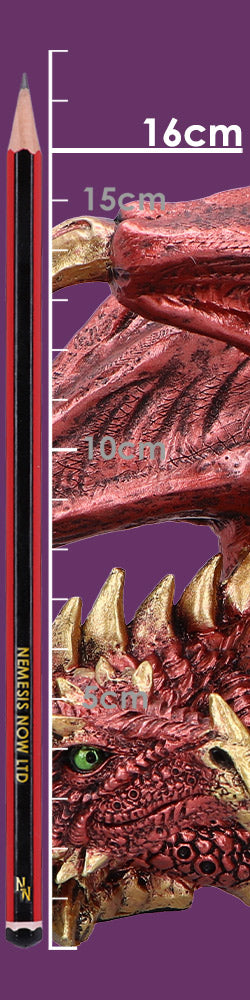 Aaden Sleeping Red Dragon Figurine 31.5cm 8