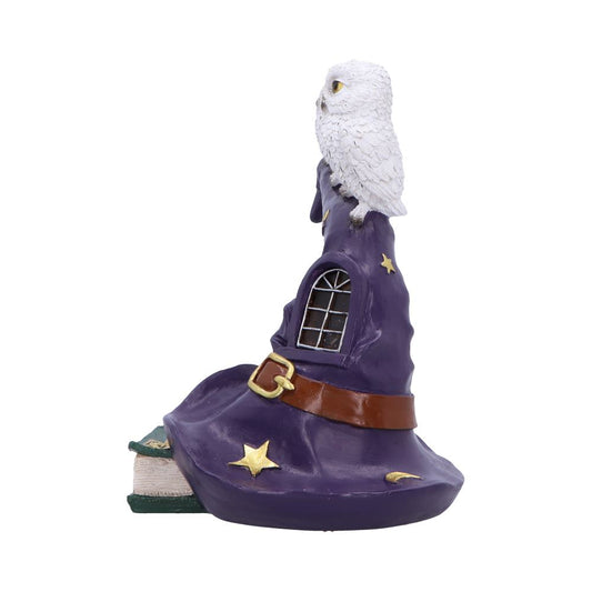 The Witching Perch Owl Witch LED Hat Sculpture 18.5cm 2