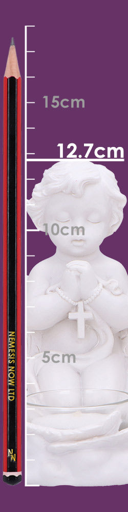 Whispers to Heaven Praying Cherubs Tea Light Holder Set of Two 13cm 8