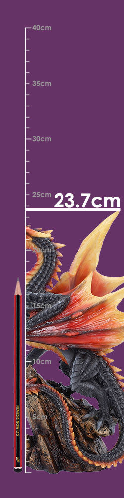 Obsidian Inferno Dragon Figurine 23.7cm 8