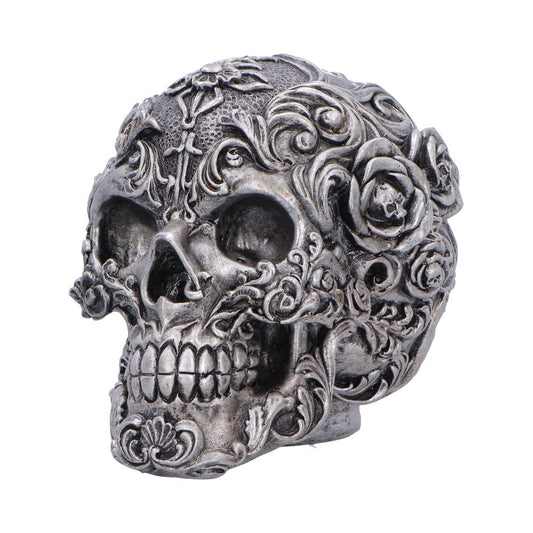 Gilded Memento Gothic Skull Figurine 12.2cm 2