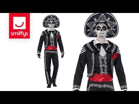 Size Chart Day Of The Dead Senor Bones Costume Adult Black