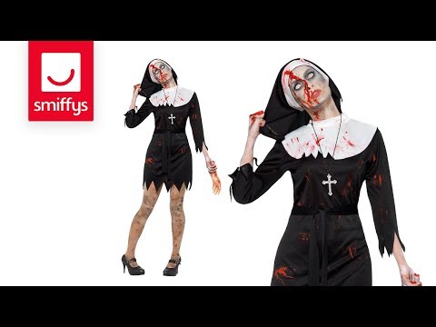 Size Chart Zombie Sister Costume Womens Black Nun