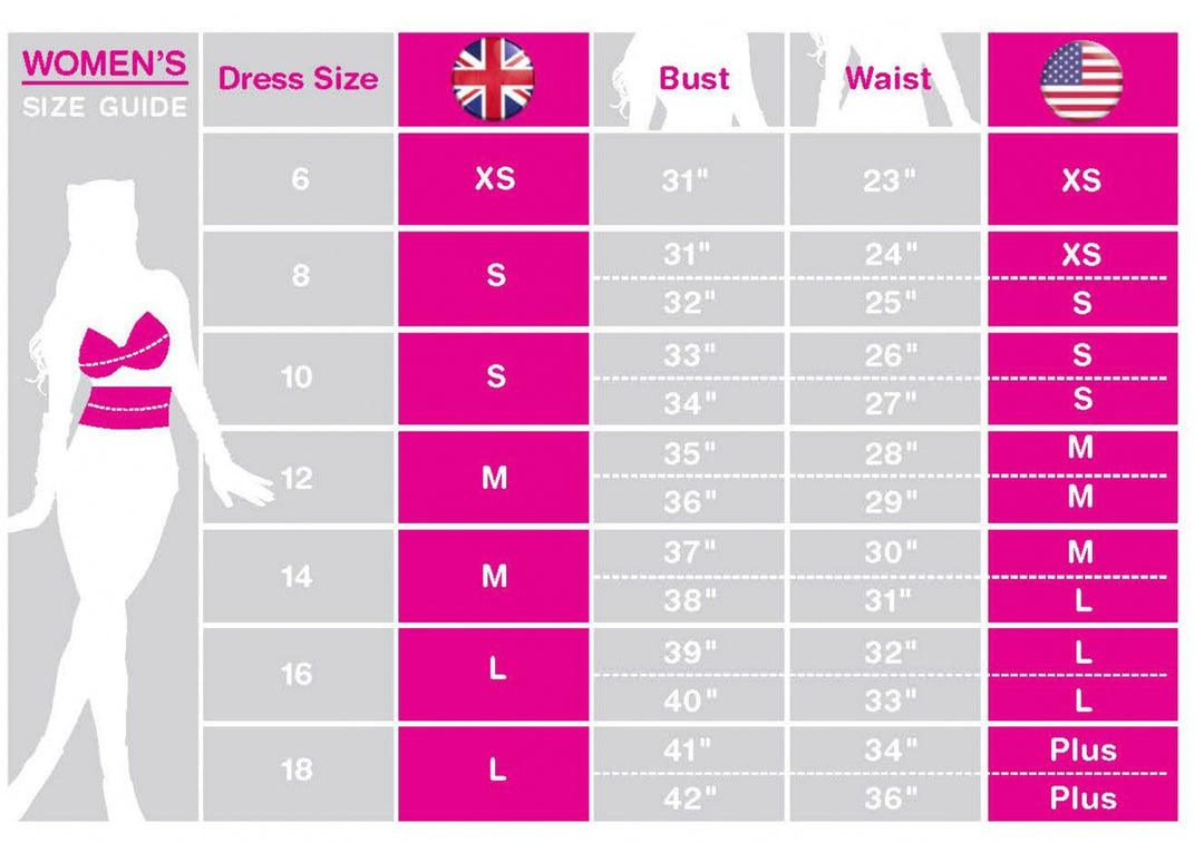 Size Chart Boba Fett Womens Mandalorian Costume