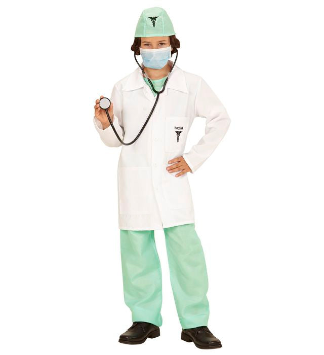 Doctor  Shirt, Pants, Lab Coat, Hat, Face Mask, Stethoscope 