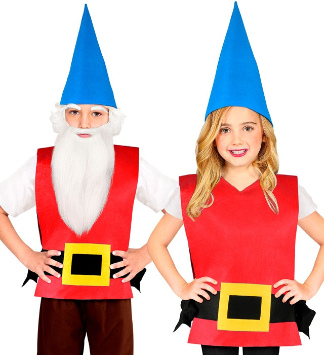 Gnome  Vest With Belt, Hat  Child Size 113 Cm - 3-5 Years