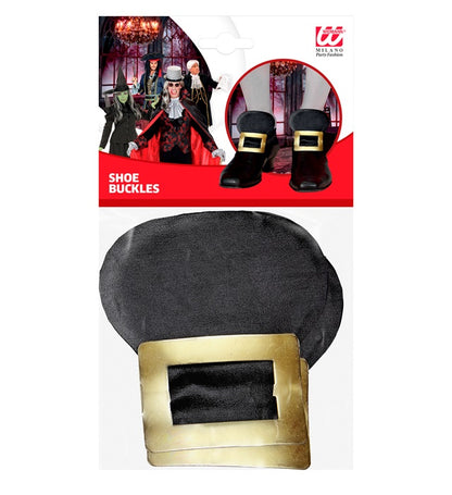 Pair Of Leather Look Metal Shoe Buckles