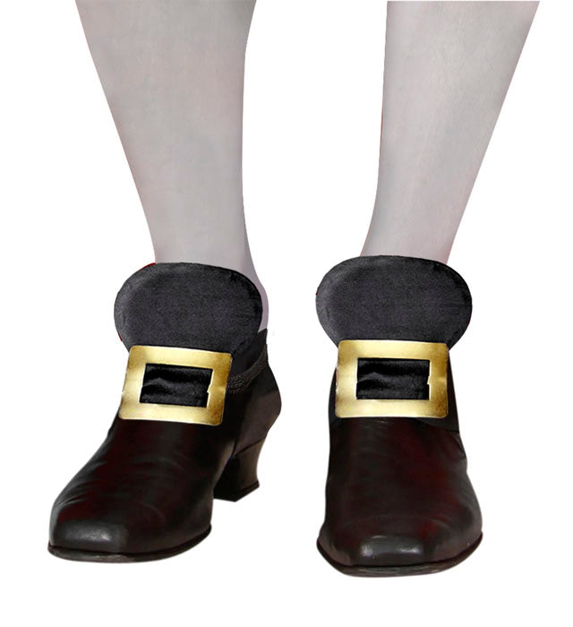 Pair Of Leather Look Metal Shoe Buckles