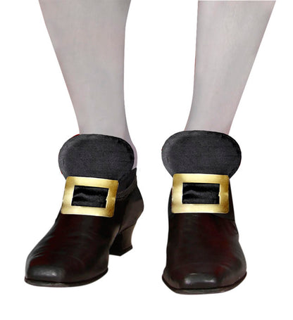 Pair Of Leather Look Metal Shoe Buckles