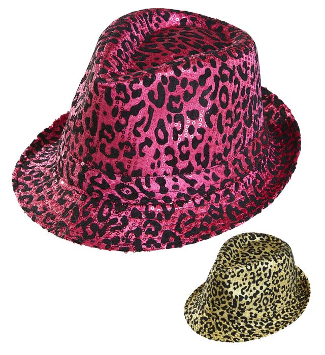 Animalier Sequined Fedora 2 Colors Assorted